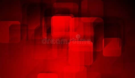 Dark Red Glossy Squares Abstract Technology Design Stock Illustration