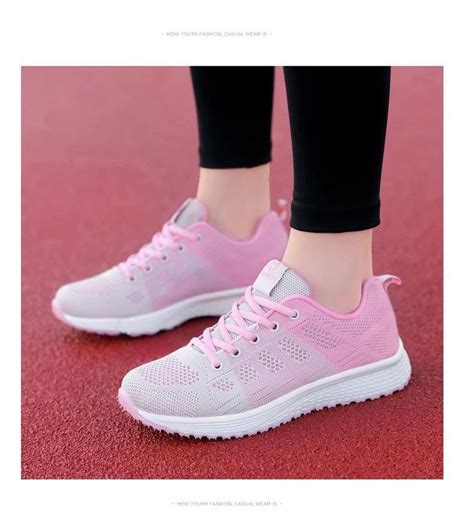 Best Seller Women Fashion Lace Up Mesh Breathable Sneakers Casual