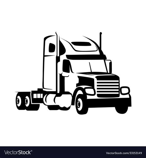 Head Truck Symbol Icon Royalty Free Vector Image