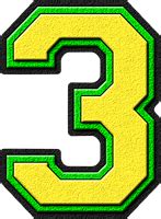 Presentation Alphabets Yellow Kelly Green Varsity Numeral