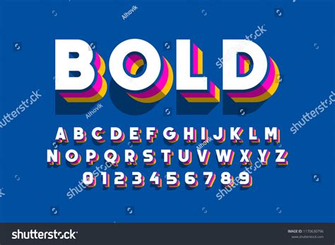 Modern Bold Font Design Alphabet Letters Stock Vector Royalty Free