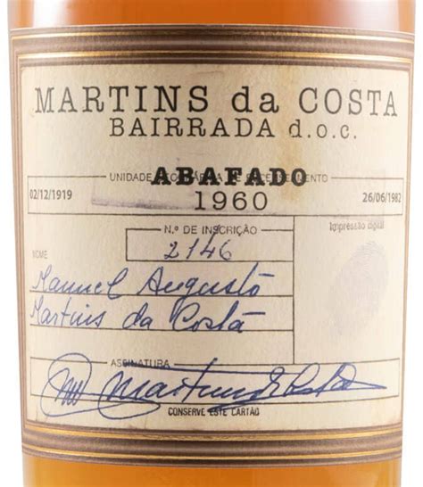 1960 Abafado Caves São João Martins da Costa