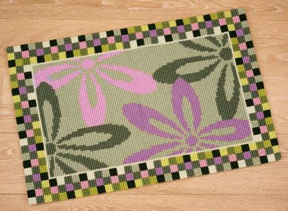 Kits Tapis Au Point De Croix Kits Tapis Canevas Vervaco Les Fleurs