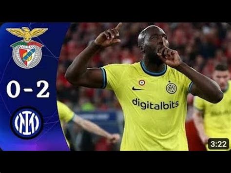 Inter Milan Vs Benfica Ucl Extended Goal Highlights Full Hd