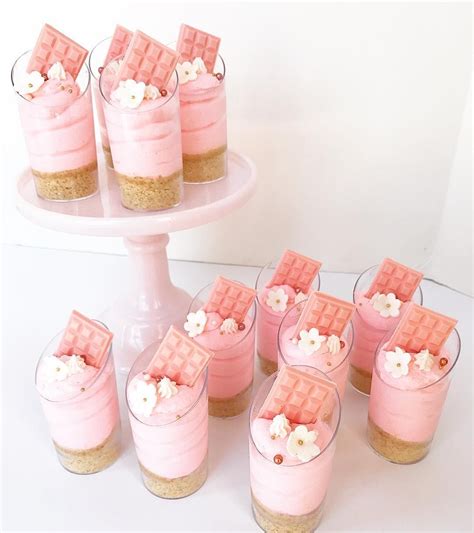 Pink Cheesecakes Cups Sugarcrushsweets Minidesserts Dessertcups Pink Cheesecak