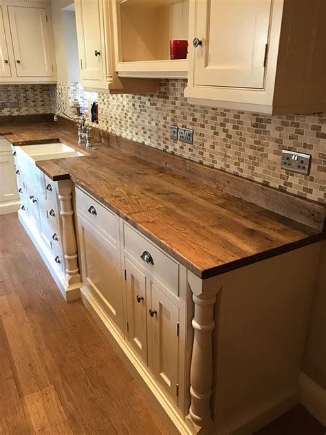 Reclaimed Scaffold Worktops Dove Furniture Kitchens York