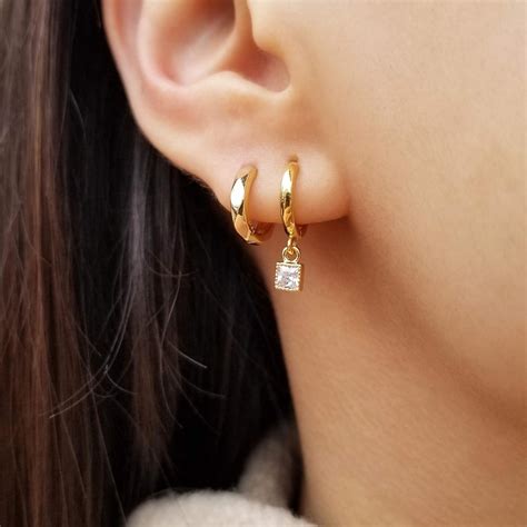 Amazon Gold Hoop Earrings Cubic Drop Earrings Tiny Earrings