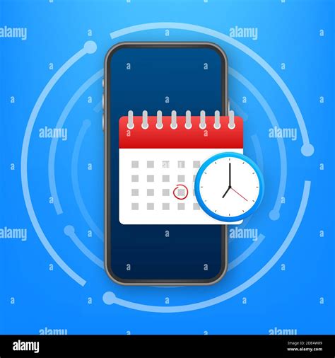 Calendar And Clock Icon Wall Calendar Important Schedule