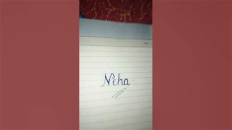 How To Write Neha In Calligraphy Part3 Youtube