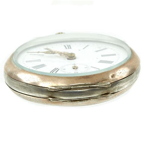 Original German Wwii Swiss Pocket Watch By Hertha With Ss Marked Back