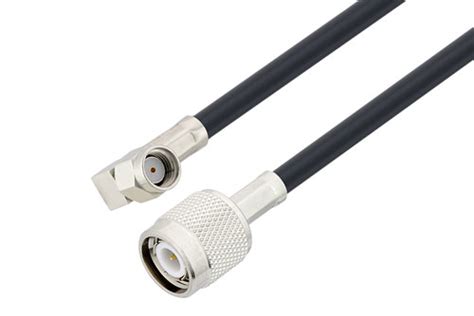 Reverse Polarity SMA Plug Right Angle To TNC Male Low Loss Cable Using