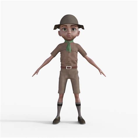 Cartoon Scout Man 3d Model Cgtrader