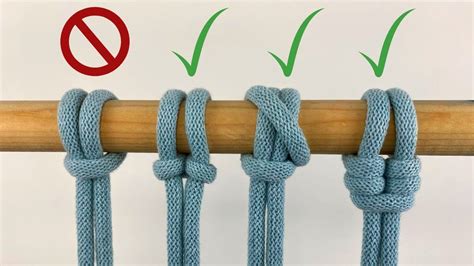 3 unique macrame knot techniques reinforced larks head knot cat s paw ...