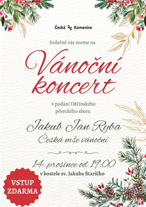 Vánoční koncert Česká mše vánoční od Jakuba Jana Ryby v podání