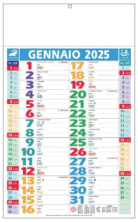 Calendari Olandesi Multicolor Personalizzati Agm