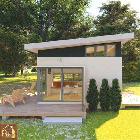 Modern Tiny House Plan With Loft Bedroom Sqm Basic Etsy Canada