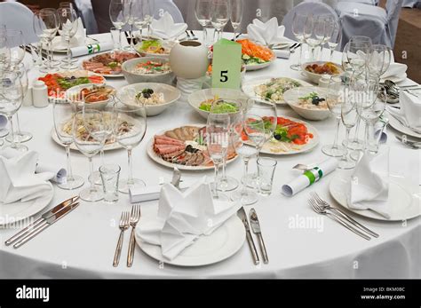 Detail Of Fancy Table Set For Holiday Dinner Table Appointments For