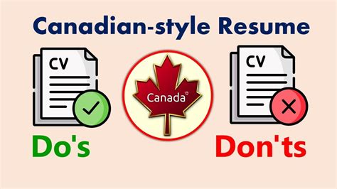 How To Write CANADIAN STYLE RESUME Do S And Don Ts Resume Writing