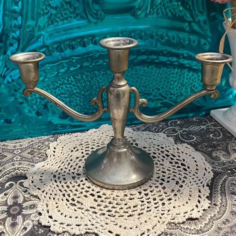 Pewter Candelabra Etsy