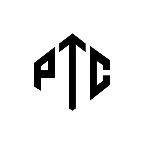 PTC letter logo design with polygon shape. PTC polygon and cube shape ...