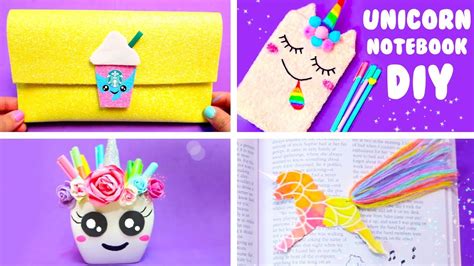 Diy Unicorn School Supplies For Back To School 2017 Part 2 Easy