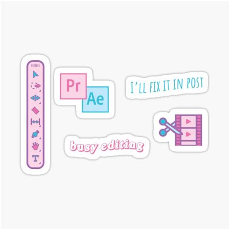 "Video Editor Sticker Pack" Sticker for Sale by anamichele | Redbubble