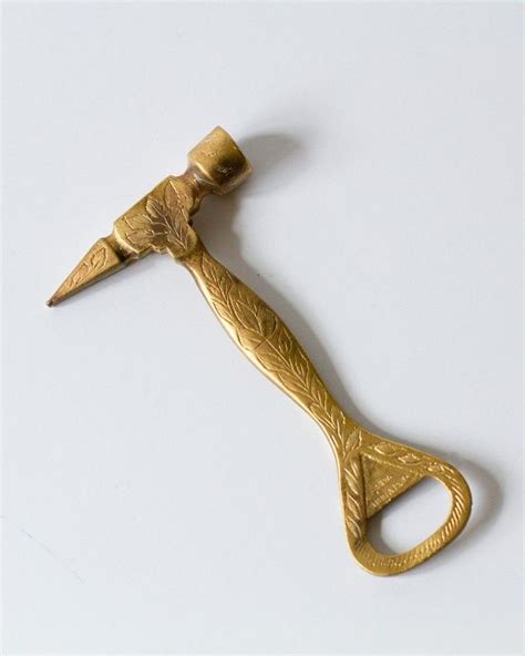 Vintage Indian Brass Hammer Bottle Opener C 1970