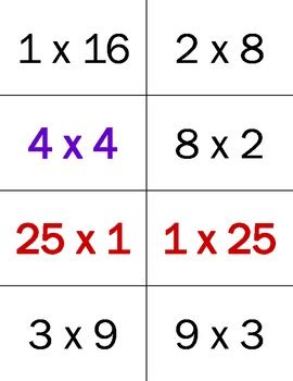 Simple Multiplication Games By Miss Mari Jo TPT