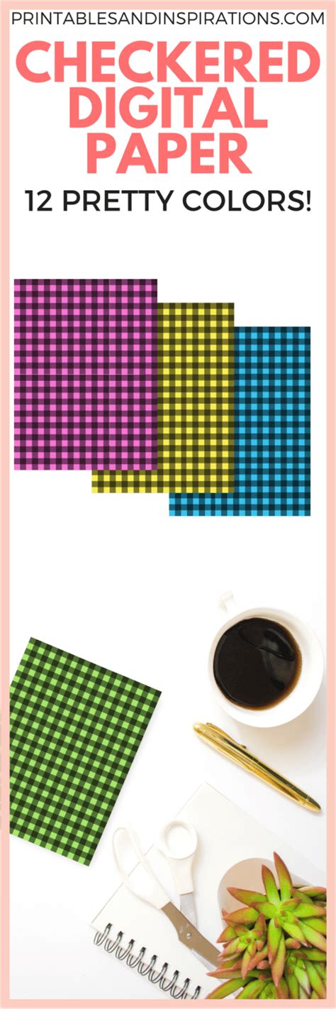 Free Checkered Digital Paper For Scrapbooking And More Printables