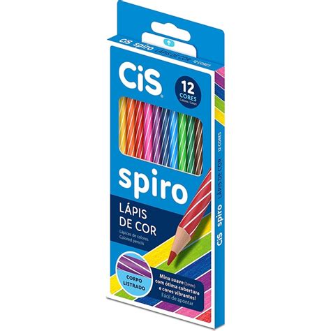 Lapis De Colorir Cis Spiro 12 Cores Shopee Brasil