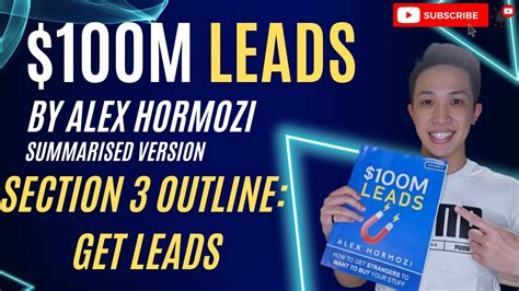 FREE PDF 100M Leads By Alex Hormozi Book Review Section 3 GET LEADS