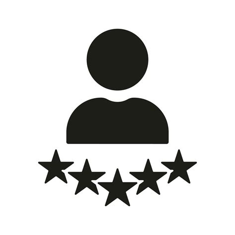 Customer Satisfaction Silhouette Icon. Best Feedback for Business