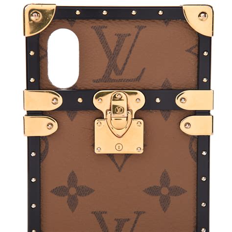 LOUIS VUITTON Reverse Monogram Eye Trunk IPhone X Case 441067