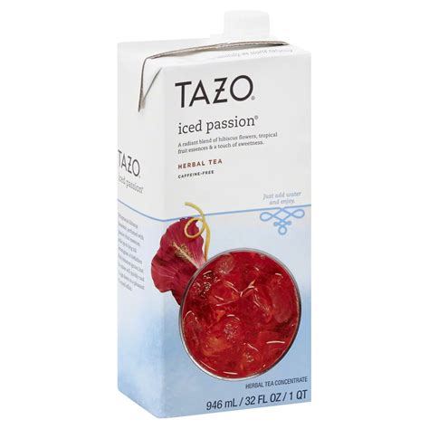 Tazo Iced Passion Herbal Tea Concentrate Shop Tea At H E B