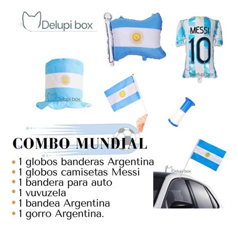 Combo Kit Deco Fiesta Globos Argentina Mundial N Mercadolibre