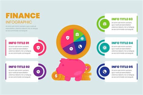 Free Vector Piggy Bank Finance Infographic Template