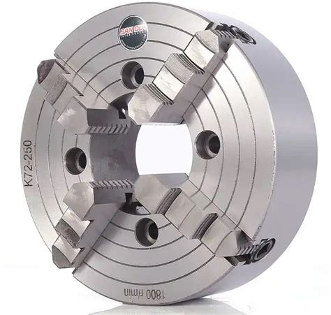 4 Jaw 160mm 6 Manual Lathe Chuck Independent Reversible Jaw SANOU