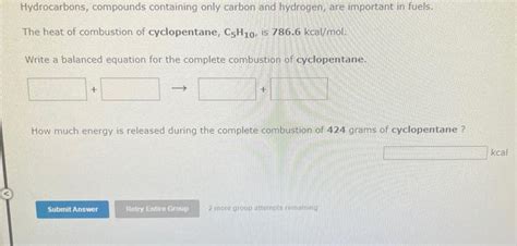 Solved Hydrocarbons Compounds Containing Only Carbon And Chegg