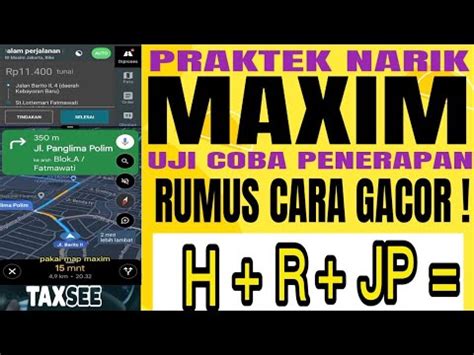 Tutorial Cara Dapet Orderan Automatis Maxim Bike Uji Coba Rumus Cara