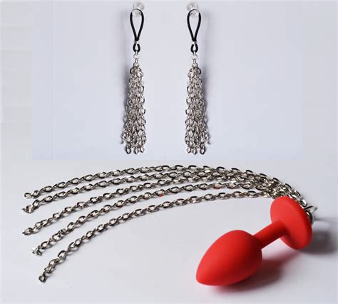 Red Chain Anal Plug Butt Plug With Chain Tail Anal Sex Toy In Etsy