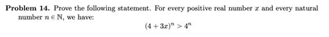 Solved Problem 14 ﻿prove The Following Statement For Every