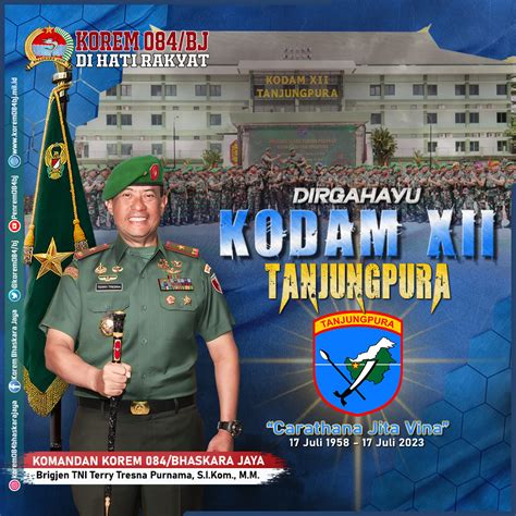 DIRGAHAYU KODAM XII TANJUNGPURA KOREM 084 BHASKARA JAYA