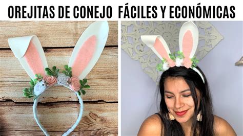 Como Hacer Orejas De Conejo Fácil Y Económico Youtube