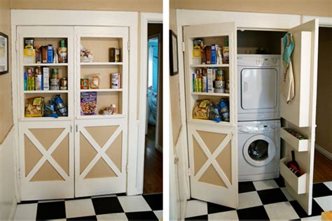 Doors with Shelves Conceal Washer and Dryer | StashVault - Secret Stash ...