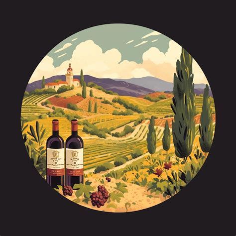 Exploring A Vineyard And Wine Tasting Premium Ai Generated Vector