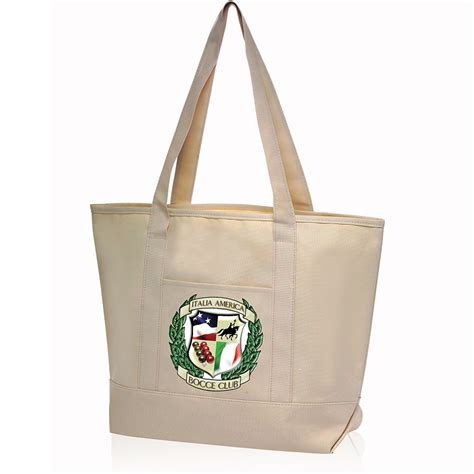 Front Pocket Canvas Tote Bags Atot96 Promotional Shopping Bags