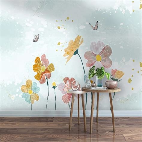 GDPOOTREE Custom 3D Mural Wallpaper Modern Minimalist Small Fresh Pink