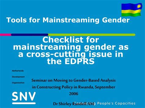 Ppt Tools For Mainstreaming Gender Powerpoint Presentation Free Download Id413596