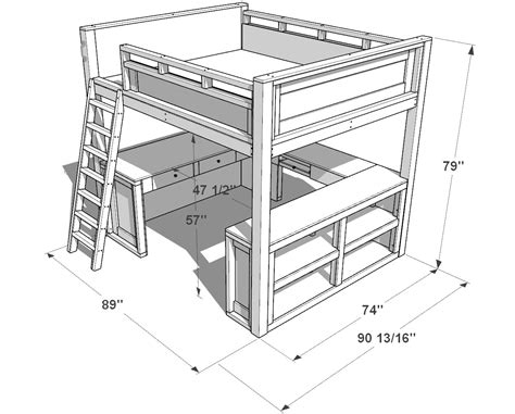 A Queen Loft Bed For Optimal Sleep And Study Step By Step Pdf Diy