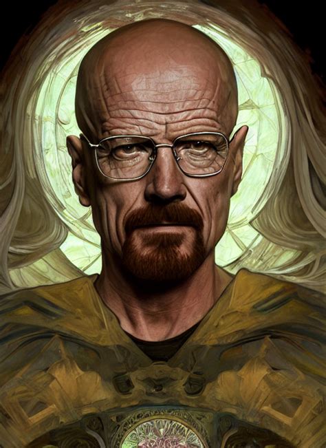 KREA AI Walter White As God Of Crystal Meth Brutal Epic